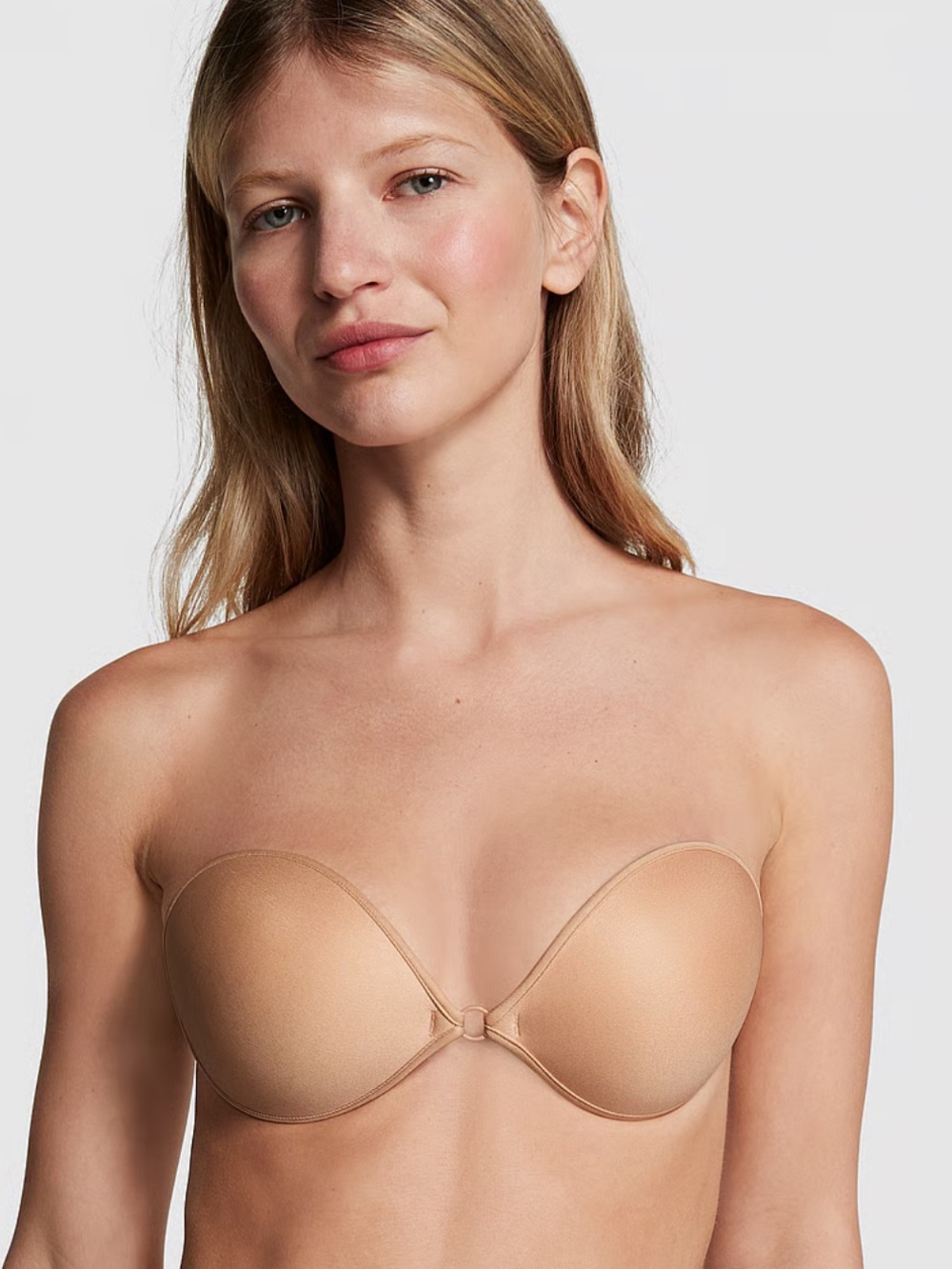 Pink backless strapless bra b/c